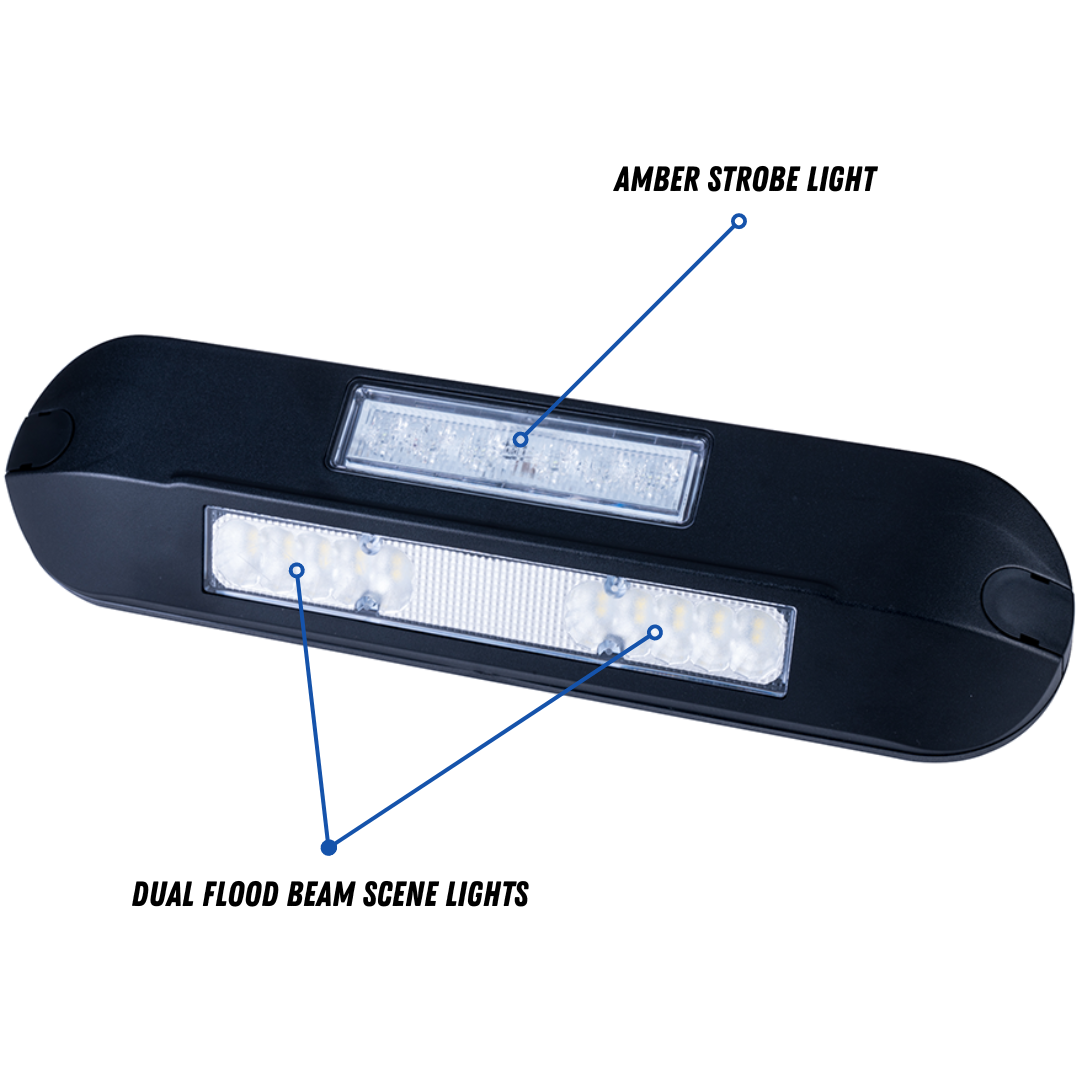 Horpol LED Scene Lamp with Hazard Warning Strobe Light -