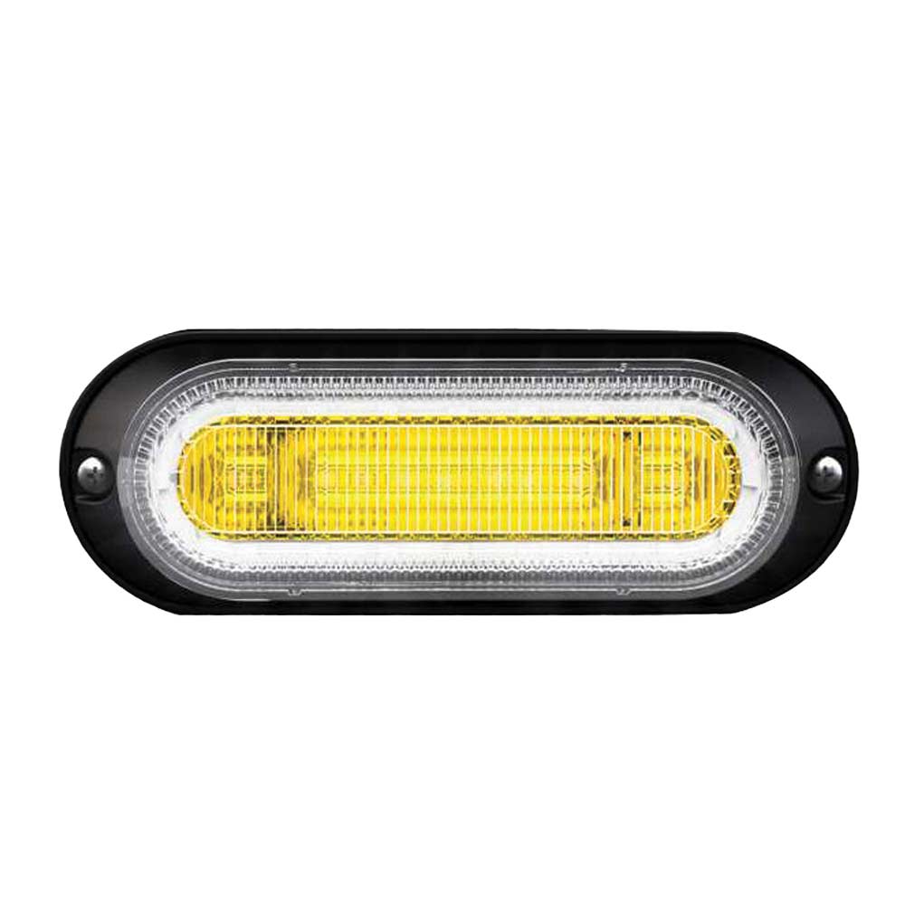 Amber Warning Lamp with White DRL Halo – Front Facing