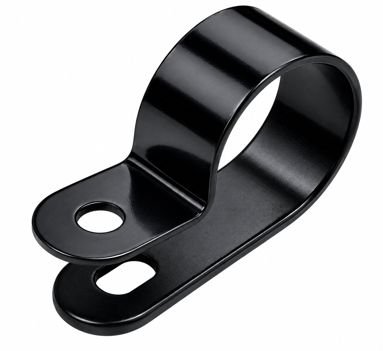 Black Nylon P-Clips / Screw Fix / Pack of 100