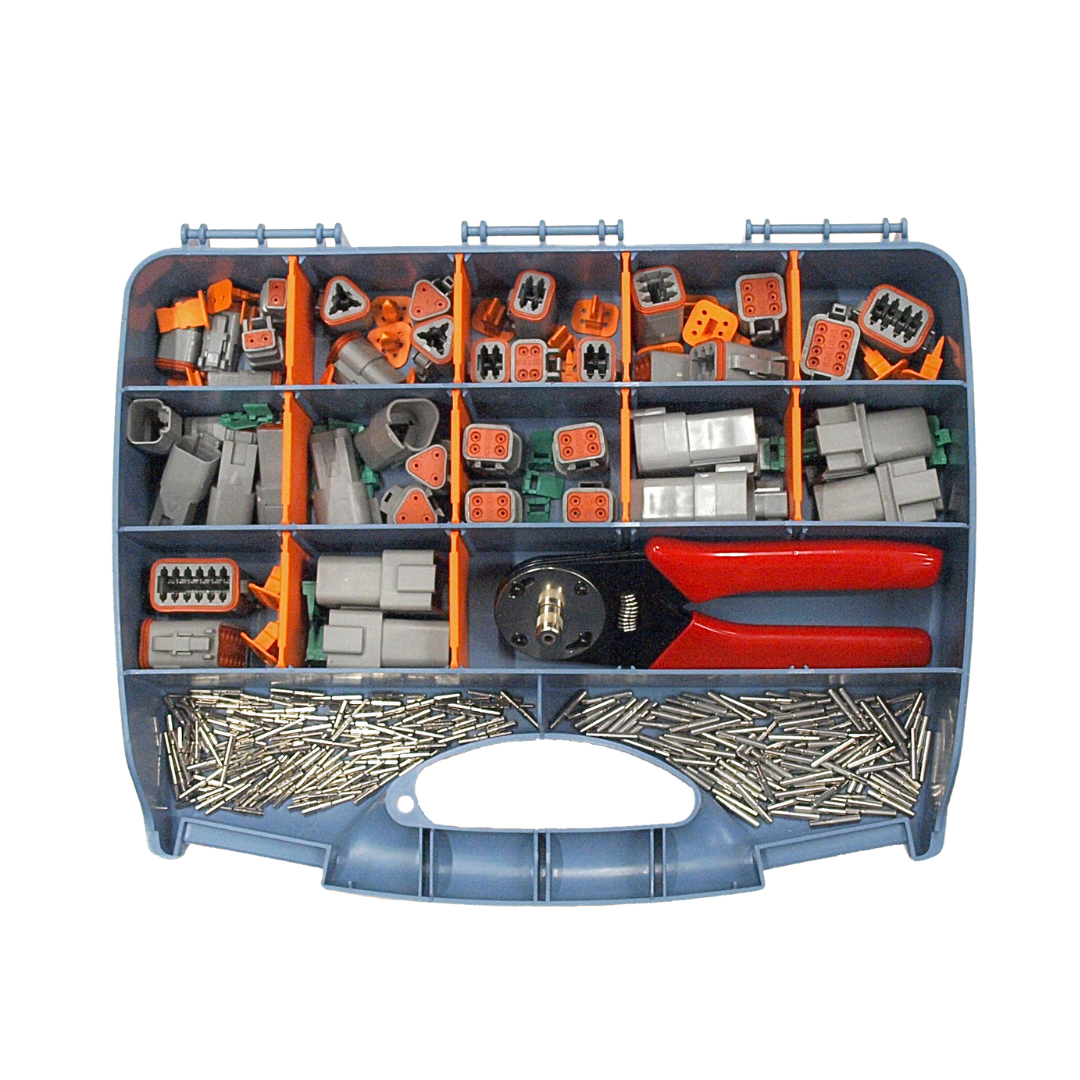 DEUTSCH DT Connectors Assorted Box with Crimping Tool / 2 to 12 Way / 326 Pieces -