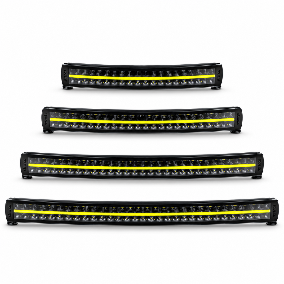 Strands Siberia XP Double Row Curved Light Bars with Yellow / White Position Light
