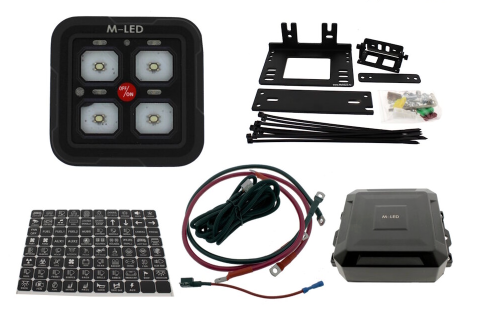 4 Button Control Panel with Fuse & Relay Box