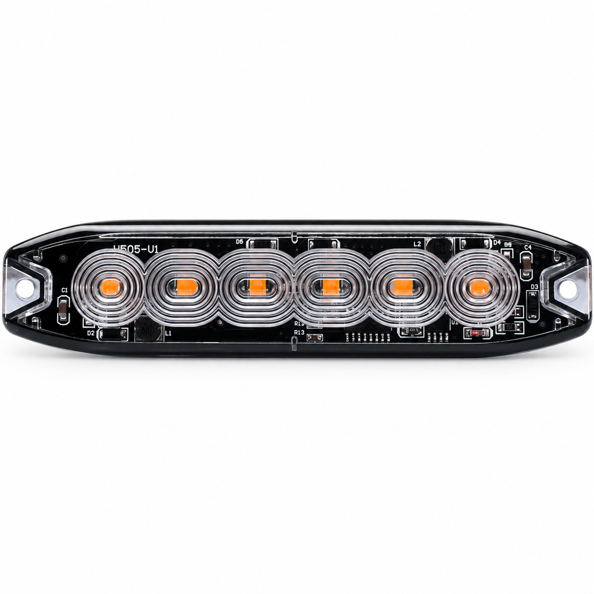 Slimline Hazard Warning Strobe Light / 6 LED / Amber