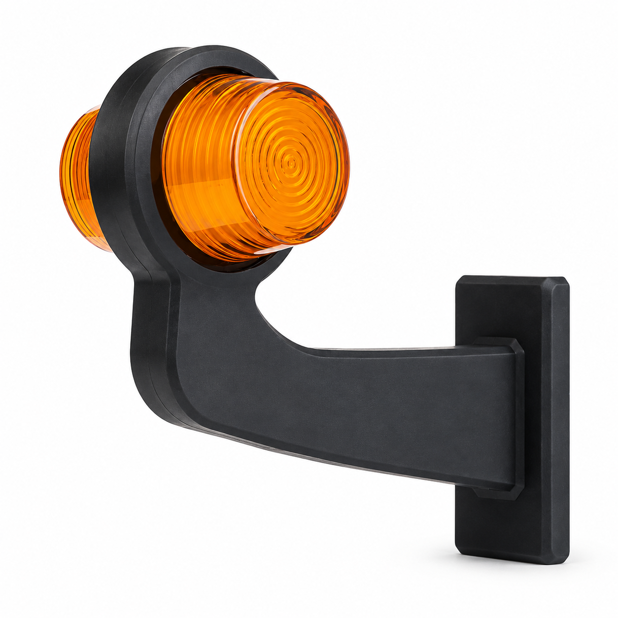 Old School Danish Long Arm Marker Light / Amber & Amber Neon