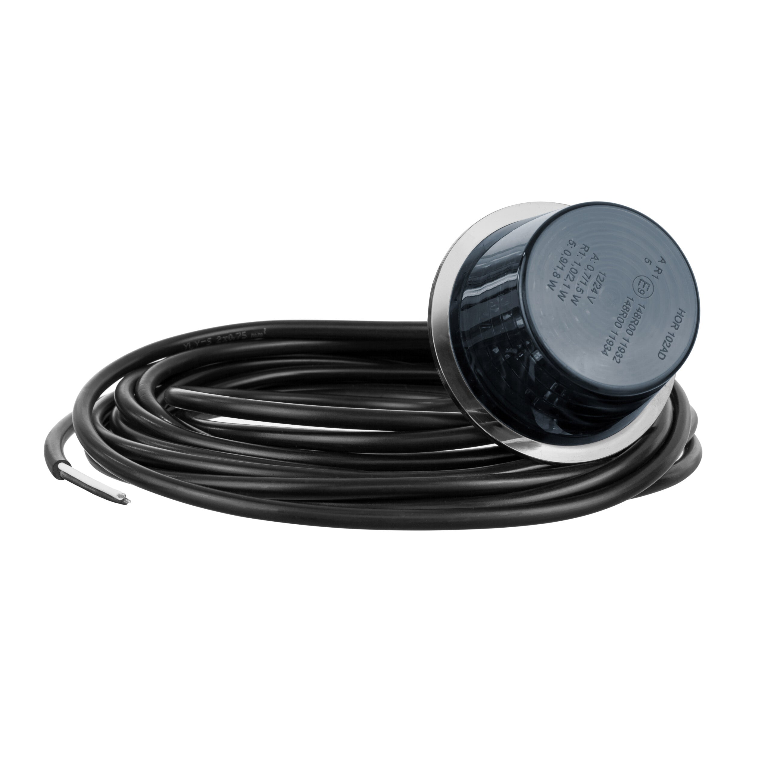 Dark Lens Old School Danish Marker Lights LED Inserts / 5M Cable