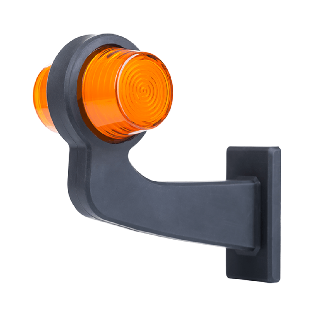 Old School Danish Long Arm Marker Light / Amber & Amber Neon