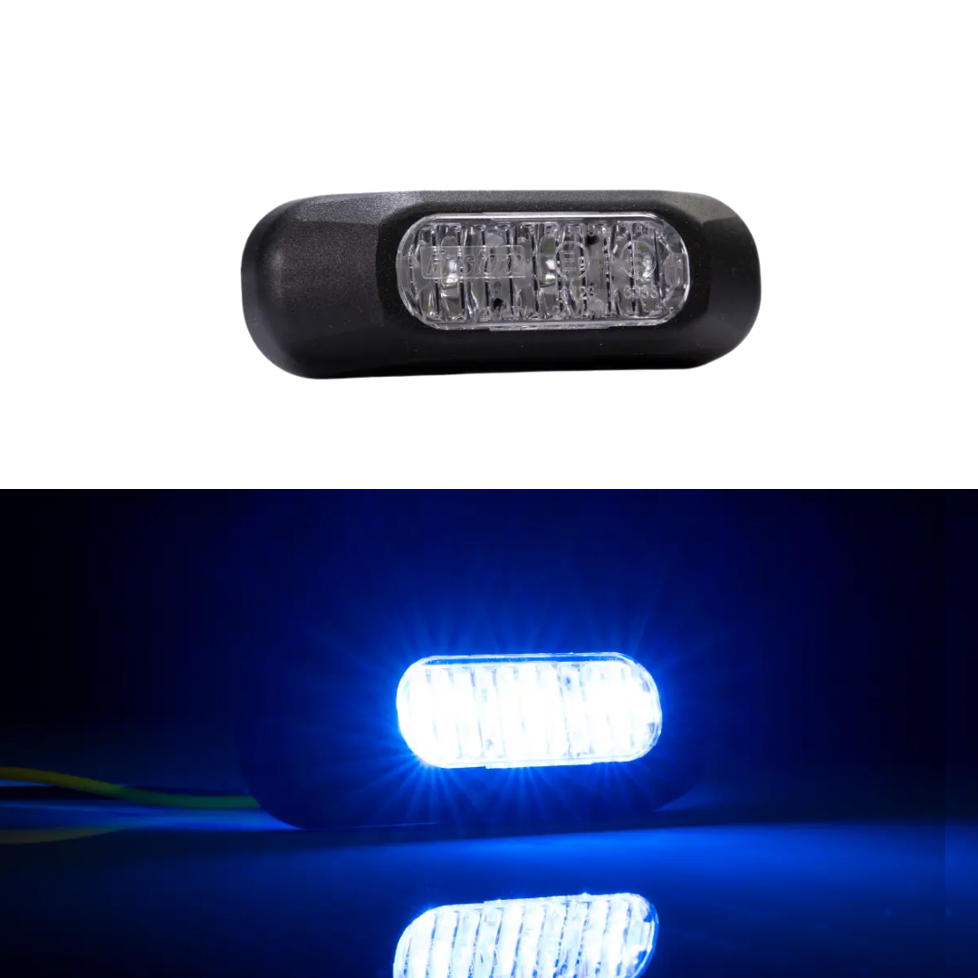 Fristom 3 x LED Hazard Warning Strobe Light / Blue