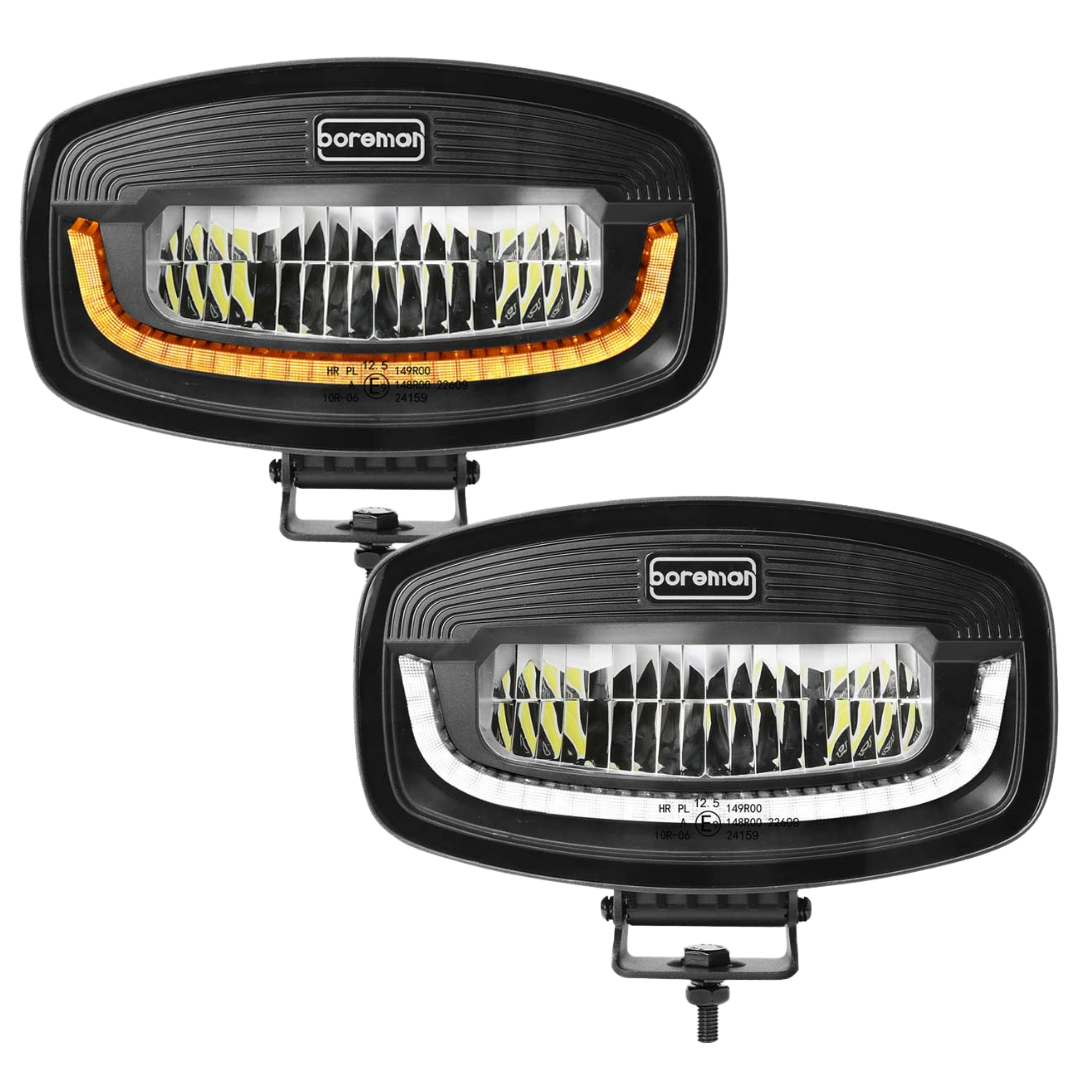 Boreman Phantom LED Jumbo Driving Lamp with Amber / White Position Light