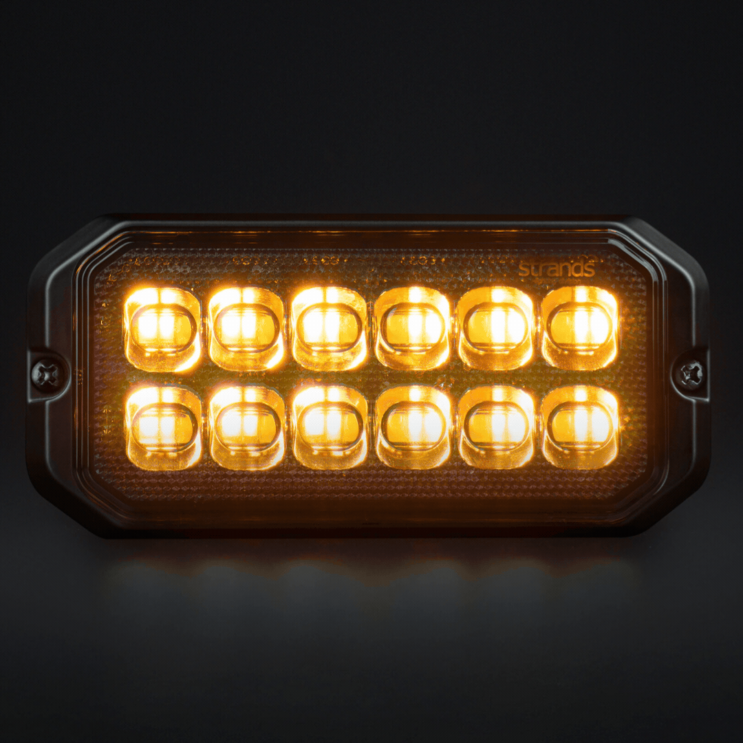 Strands Dark Knight Duo Strobe Warning 12 LED Light / Amber & White