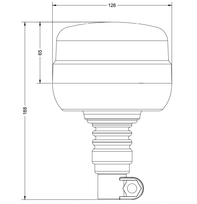 Bulk Pack of Flexi-DIN LED Beacons / 10 Pack - spo-cs-disabled - spo-default - spo-disabled - spo-notify-me-disabled