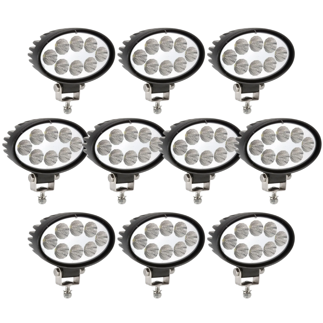 LED Work Lamp / Oval Shape / Pack of 10