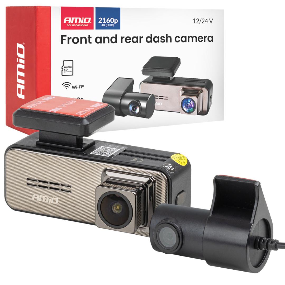 Front & Rear Dash Cam Full Kit with 4K+2K Camera (Wifi, WLAN, SD Slot)
