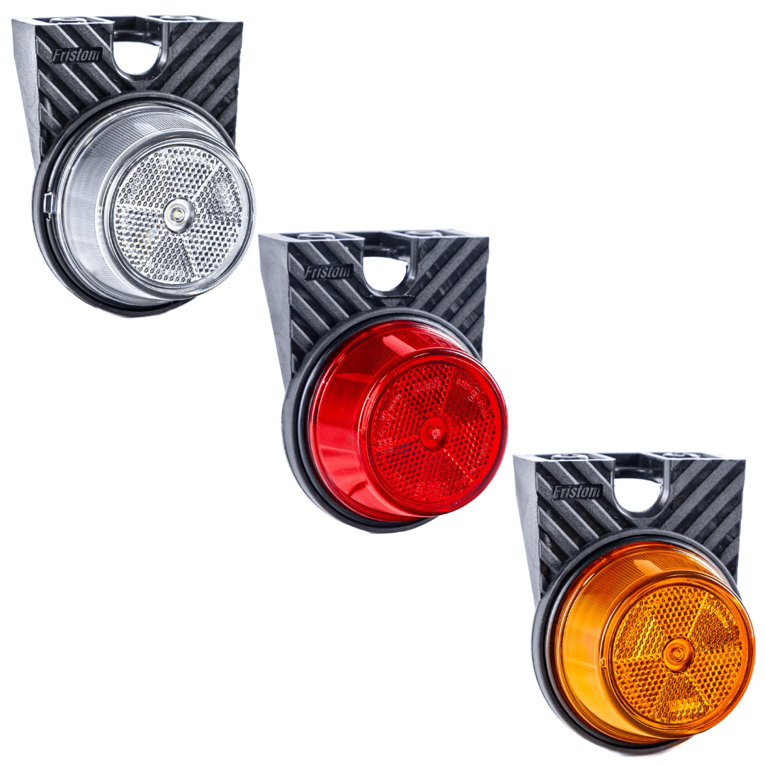 Fristom FT-059 Round LED Marker Lights with Reflector and Bracket