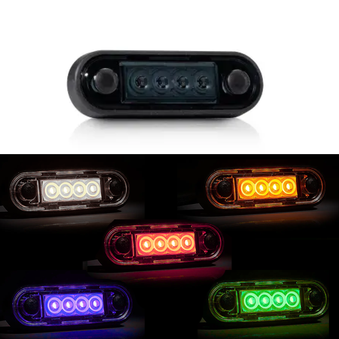 LED Marker Lights with Smoked Dark Lens UK + Ireland