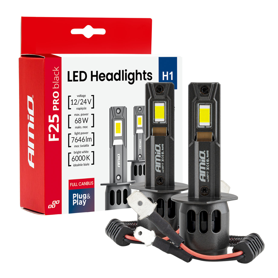 F25 PRO Black Edition Direct Fit LED Headlight Bulbs / H1