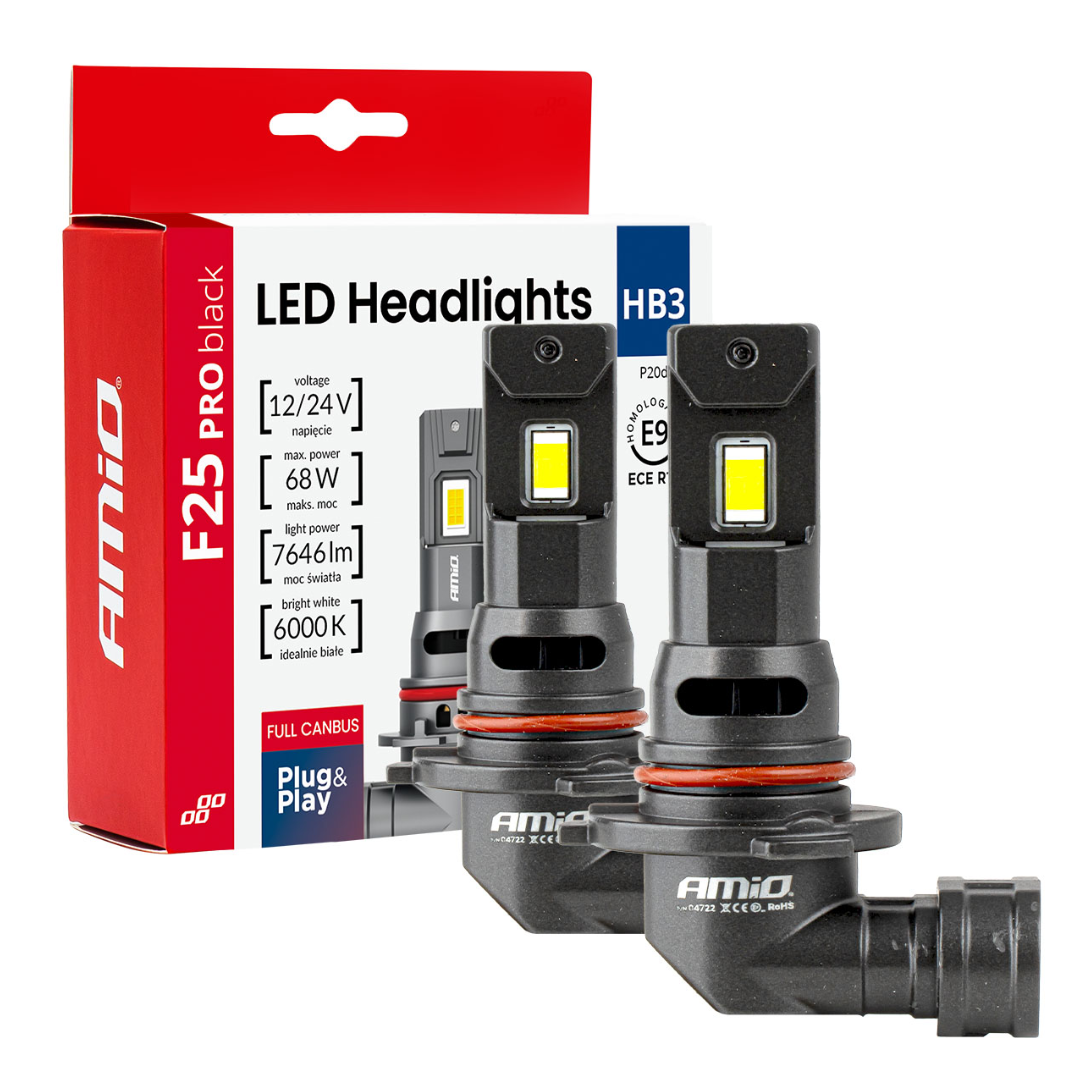 F25 PRO Black Edition Direct Fit LED Headlight Bulbs / HB3
