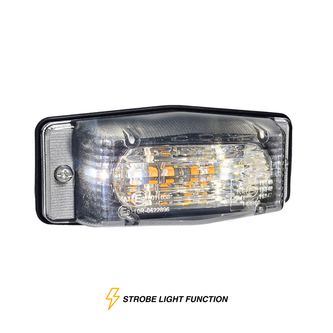LED Double Burner Lamp with Built in Strobe Light / Clear Lens -