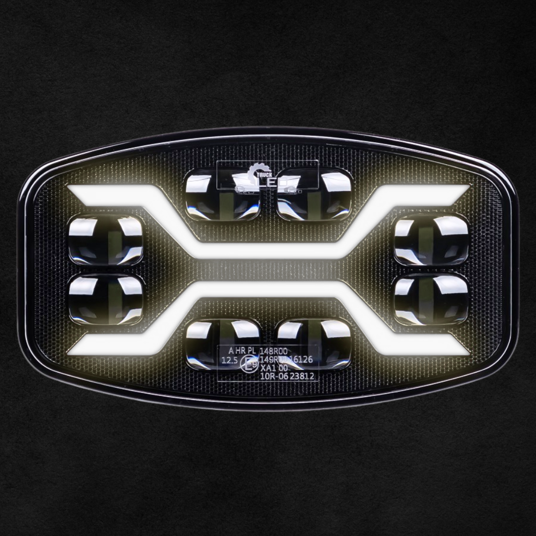 Dark Smoked LED Spot Light with White DRL & Strobe Function / 9"