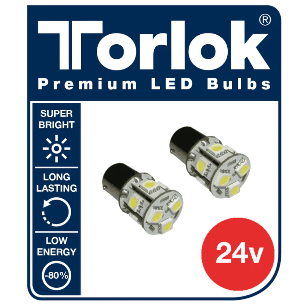 thumbnail image 2 of 10 Pack 24v 21w BAY15S Brake Light Bulbs For Trailers & Trucks - Stop/Tail Indicator 2 of 6