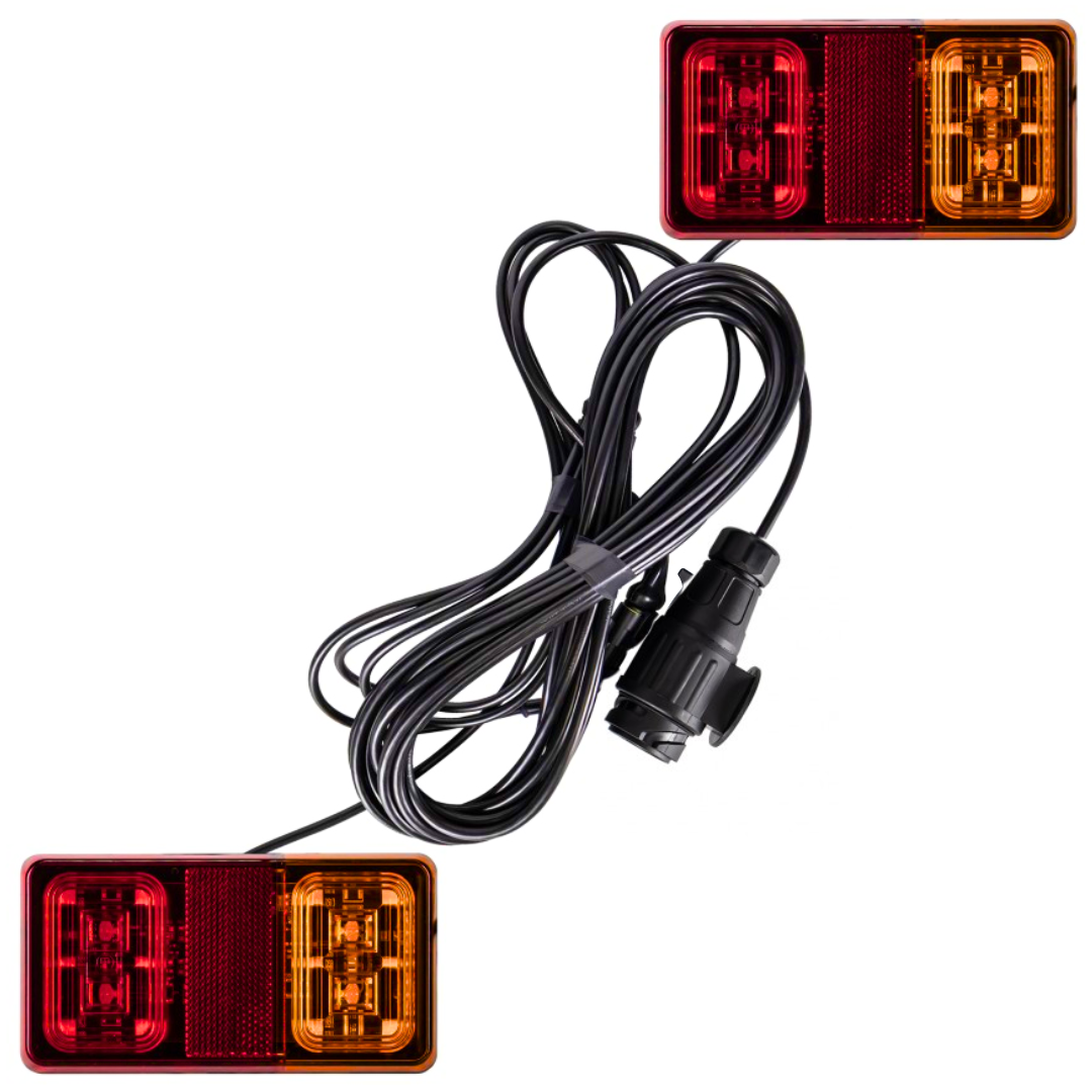 Bolt Mount Trailer Light Kit with 7.5M Cable / 13 Pole UK + Ireland