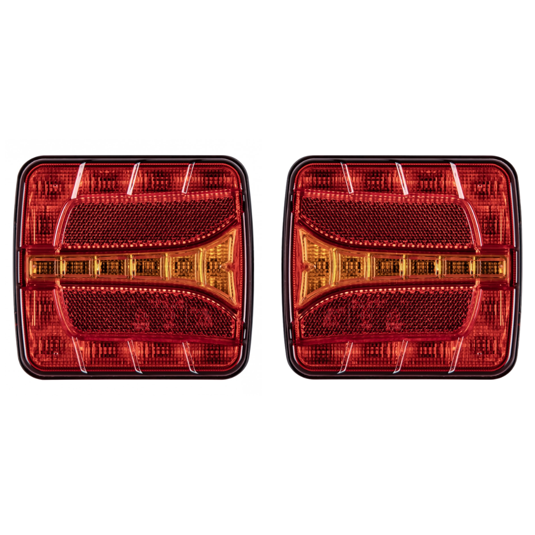 Small Square LED Trailer Lights / Set of 2 UK + Ireland