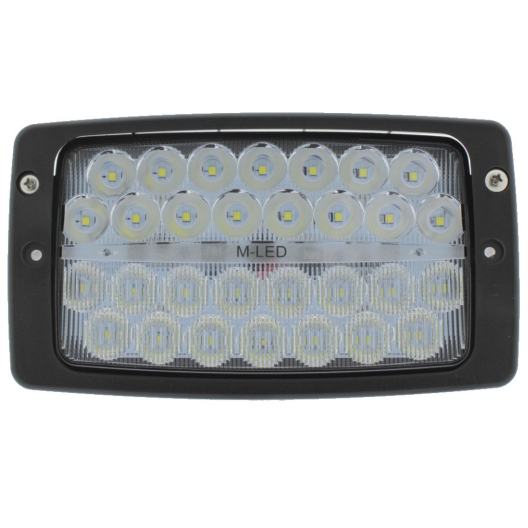 Rectangular Tractor Cab Work Light with Flood & Spot Combo Beam / 90W