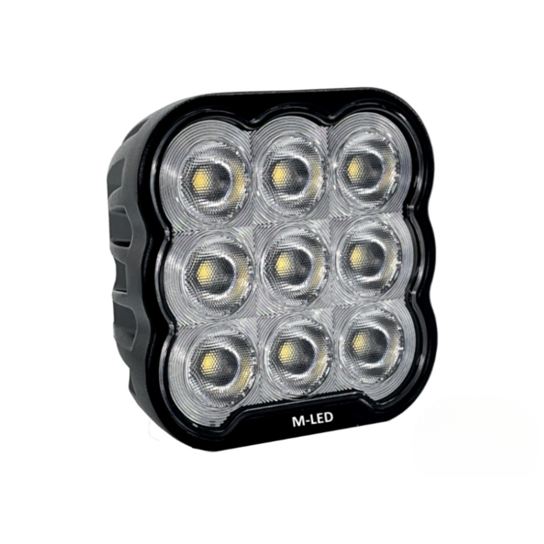 Square LED utv tractor Work Light with Stainless Bracket / 9xLED / 45W