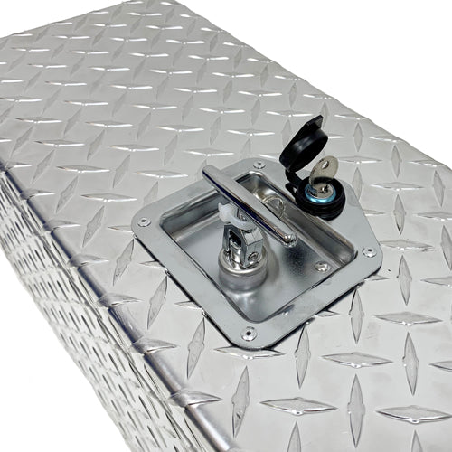 Chequer Plate Aluminium Trailer Storage Box / 660 x 230 x 235mm - spo-cs-disabled - spo-default - spo-disabled - spo-no