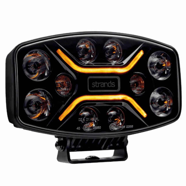 Strands Dark Knight Insane Driving Lamp with Hazard Warning Strobe Lights