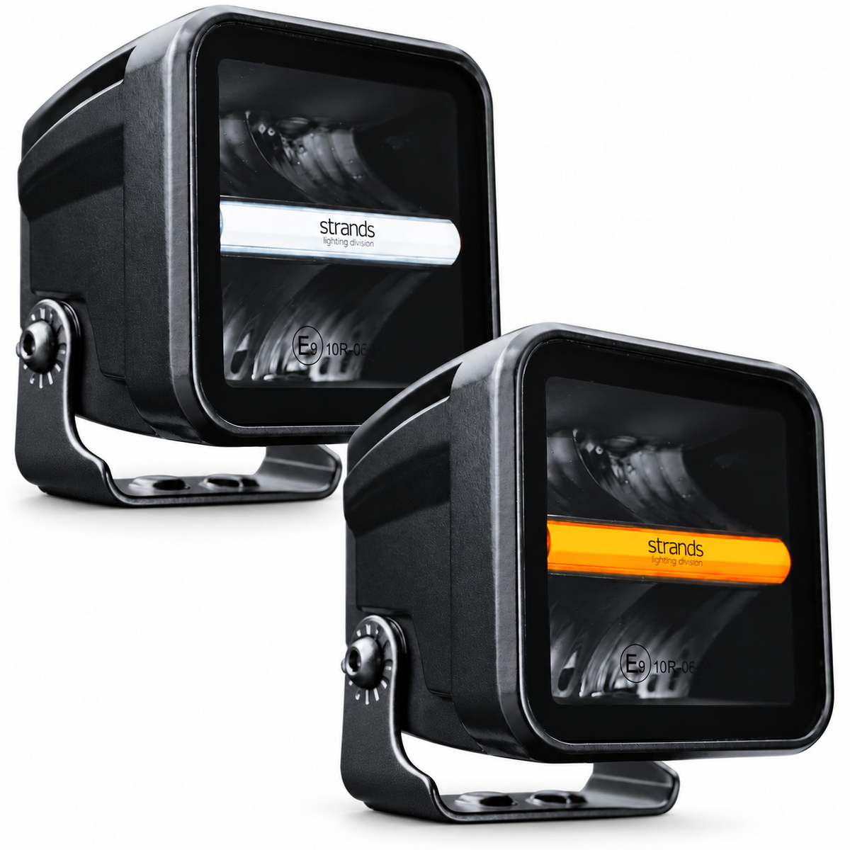 STRANDS QUBE QB LIGHT XP MODEL WITH AMBER AND WHITE POSITION LIGHT STRIP