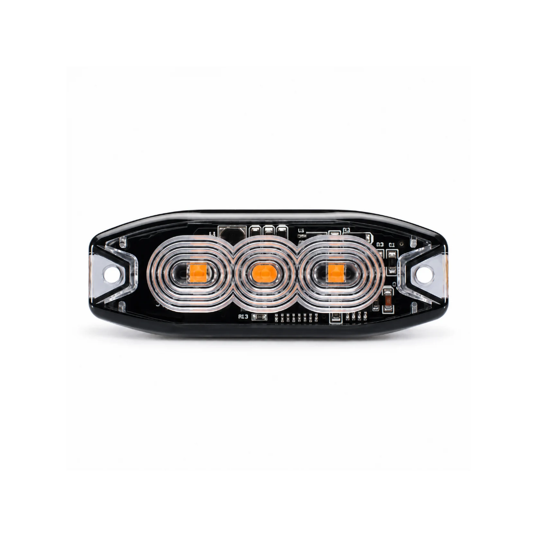 Slimline Hazard Warning Strobe Light / 3 LED / Amber