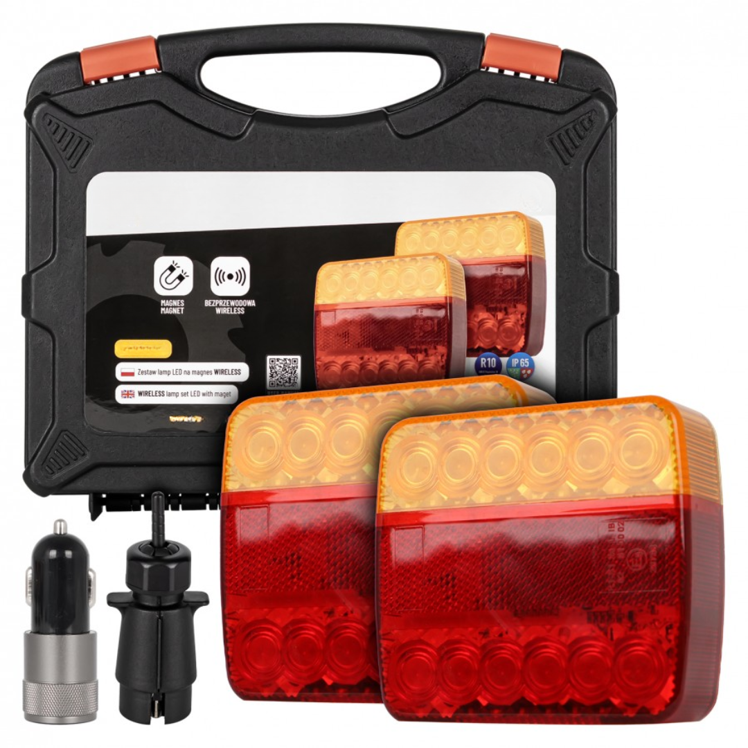 12V Wireless Trailer Light Kit Magnetic Mount / 7 Pole UK + Ireland