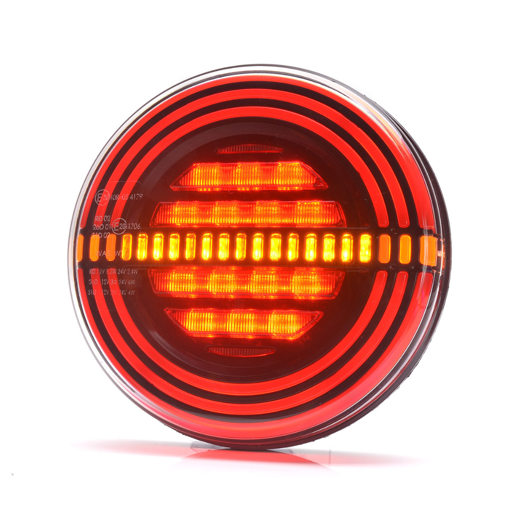W191 Round Neon Trailer Light with Static Indicator Hamburger