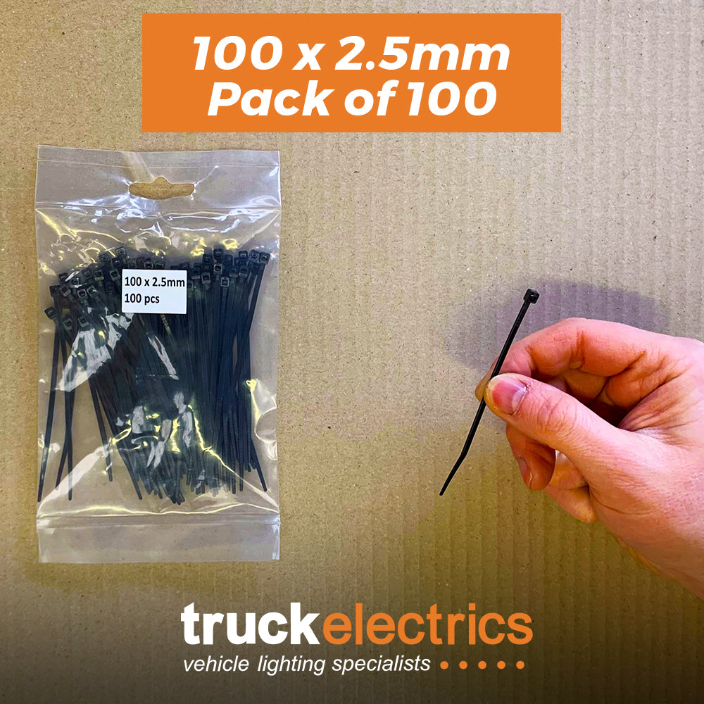 Cable Ties 100 x 2.5mm / Pack 100 - spo-cs-disabled - spo-default - spo-enabled - spo-notify-me-disabled