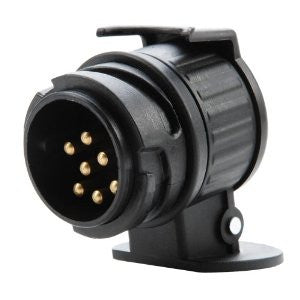 Adattatore per presa rimorchio 12V a 7 pin, tipo N, plastica, 7 pin, nero Adattatore per presa rimorchio 12V a 7 pin, tipo N, plastica, 7 pin, nero
