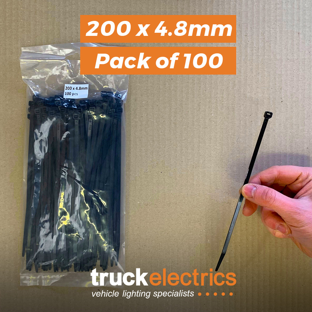 Cable Ties 200 x 4.8mm / Pack 100 - spo-cs-disabled - spo-default - spo-enabled - spo-notify-me-disabled