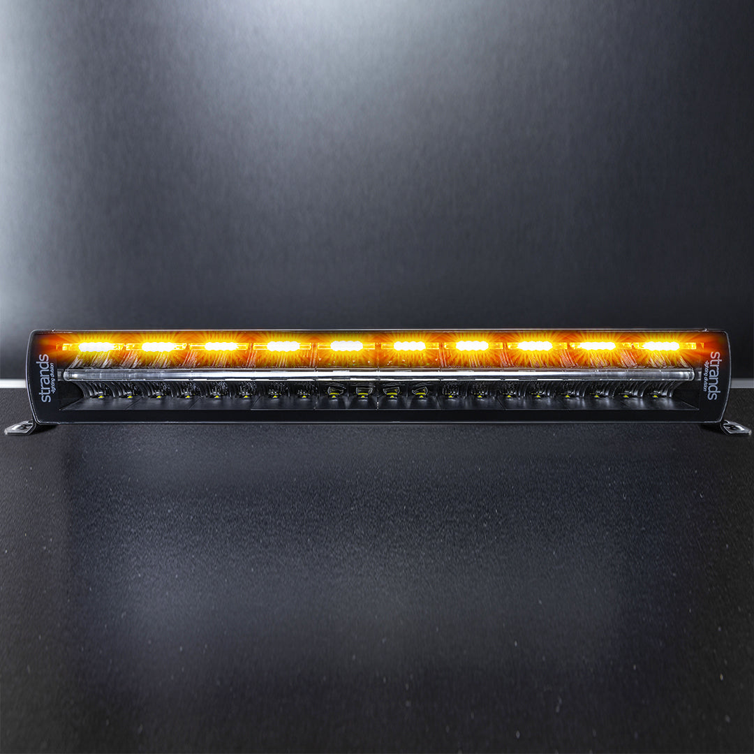 strands siberia light bar with hazard warning light led