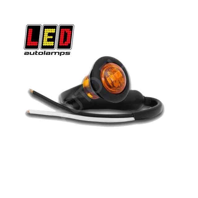 Amber Round LED Bullet Marker Lights by LED Autolamps - Front & Rear Marker Lights - spo-cs-disabled - spo-default - sp