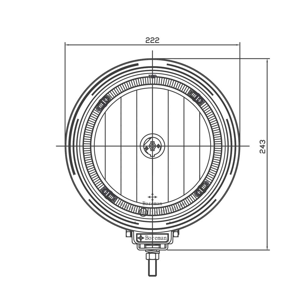 Round Spot Lamp with LED Halo, 9 Inch - spo-cs-disabled - spo-default - spo-disabled - spo-notify-me-disabled