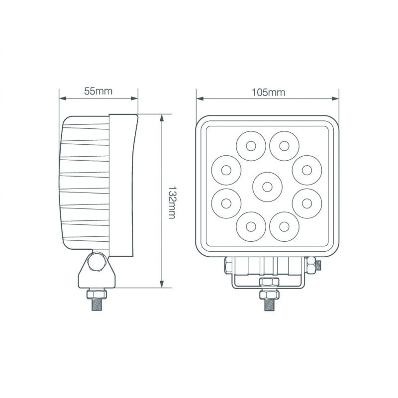 27w Square Flood Lamp by LED Autolamps - spo-cs-disabled - spo-default - spo-disabled - spo-notify-me-disabled