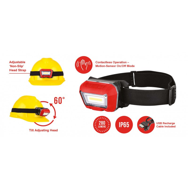 Rechargeable LED Head Torch with Sensor / LED Autolamps - spo-cs-disabled - spo-default - spo-disabled - spo-notify-me