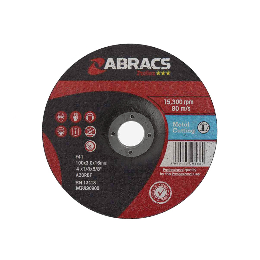 Abracs Proflex Cutting Disc with Depressed Centre / 100x3x16mm / Pack of 5 - spo-cs-disabled - spo-default - spo-disabl