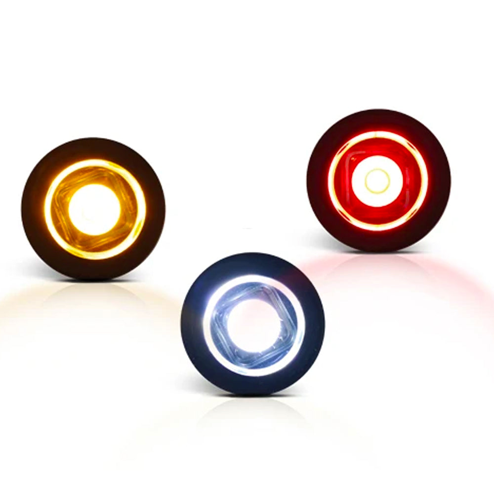 LED Bulls Eye Round Marker Lamp with Flat & Curved Gasket - spo-cs-disabled - spo-default - spo-disabled - spo-notify-m