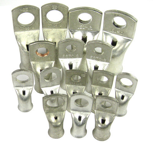 Copper Tube Terminals / Crimp Type / All Sizes Available - Battery Terminals & Connectors