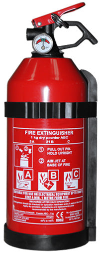 Dry Powder Fire Extinguisher & Gauge 1kg - Safety Gear - spo-cs-disabled - spo-default - spo-disabled - spo-notify-me-d