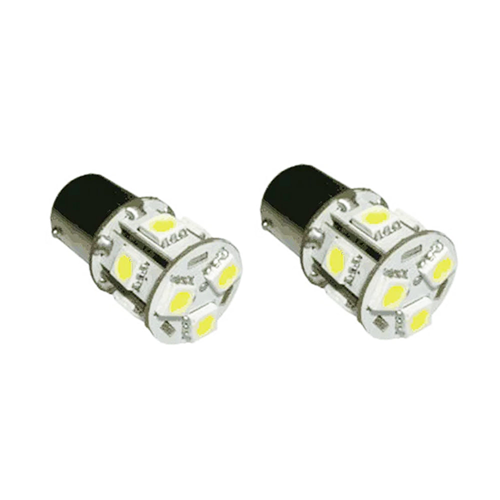 12V White LED Indicator Bulbs, BA15S / Replaces 382 / Pack of 2 - LED Bulbs - LED Car Bulbs - spo-cs-disabled - spo-def