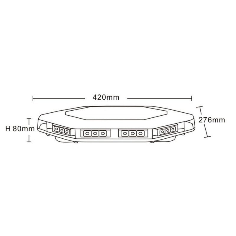 LED Octagon Beacon Light Bar - spo-cs-disabled - spo-default - spo-disabled - spo-notify-me-disabled