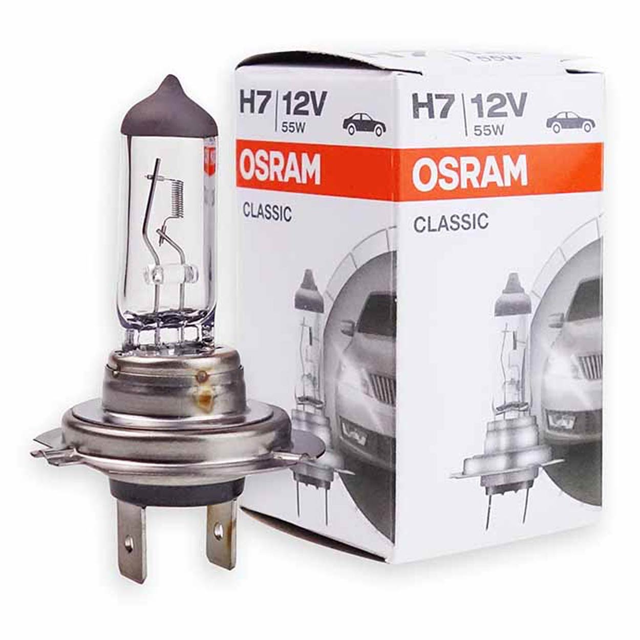 Osram H7 Original Line Halogen Headlight Bulb - 12V 55W 64210 German Quality
