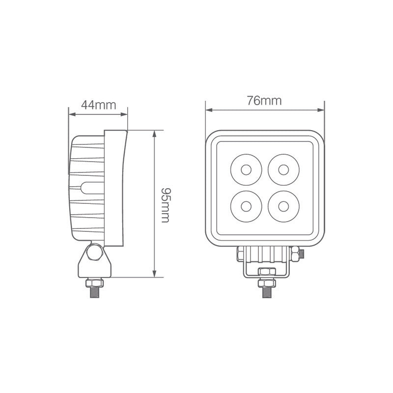 LED Autolamps Compact Square Flood Lamp / 12 Watt - spo-cs-disabled - spo-default - spo-disabled - spo-notify-me-disabl