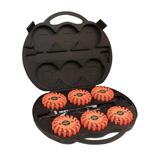 LED Magnetic Hazard Warning Flares - Rechargeable 6 Pack - Hazard Warning Lights - spo-cs-disabled - spo-default - spo